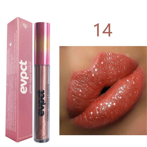 Sexy Shimmer Diamond Matte To Glitter Liquid Lipstick Long Lasting Waterproof Metallic Pearl Colour velvet Lipgloss Lip Makeup 15