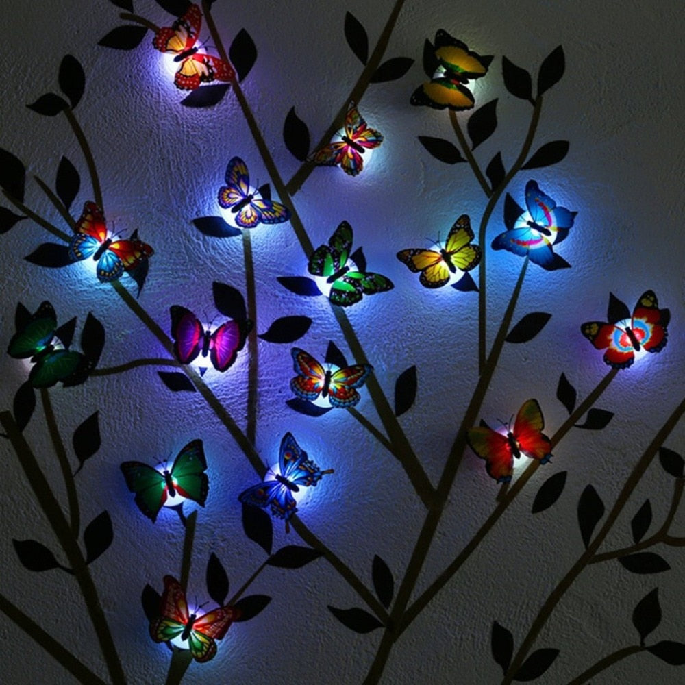Colorful Changing Butterfly LED Night Light Lamp Home Room Party Desk Wall Decor Decorations home decoration