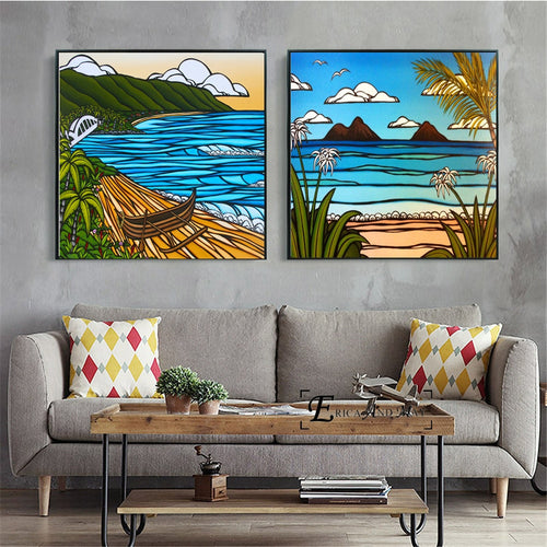 Hawaii Beach Pop Art Canvas