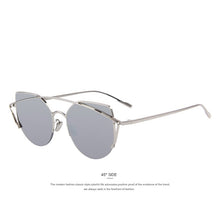 Load image into Gallery viewer, Women Cat Eye Twin-Beams Sunglasses Classic Brand Designer Sunglasses Semi-Rimless Flat Panel Lens