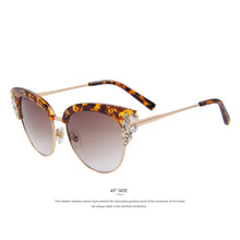 Load image into Gallery viewer, Women Fashion Flower Crystal Decoration Half Frame Butterfly Sunglasses S&#39;8272