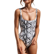 Load image into Gallery viewer, Animal Print Serpentine / Leopard  One Piece Bathing Suit