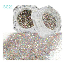 Load image into Gallery viewer, Shiny Diamond Platinum Nail Art Glitter Powder Galaxy Laser Bling Holographic Dust Sequin Decor Starry Pigment  JIBG01-26