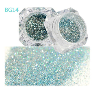 Shiny Diamond Platinum Nail Art Glitter Powder Galaxy Laser Bling Holographic Dust Sequin Decor Starry Pigment  JIBG01-26