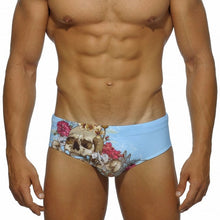 Load image into Gallery viewer, Men&#39;s Summer Skull Low Waist Swimming Briefs