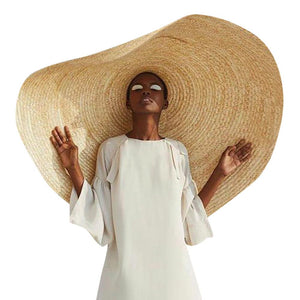 Fashion Large Sun Hat Beach Anti-UV Sun Protection Foldable Straw Cap Cover summer straw hat women big wide brim beach