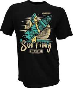 Surfer Tiki Beach Retro T shirt