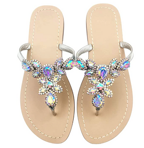 Women's Summer Rhinestone Jeweled Sandals