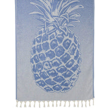Load image into Gallery viewer, Ocean Pineapple Turkish Beach Towel